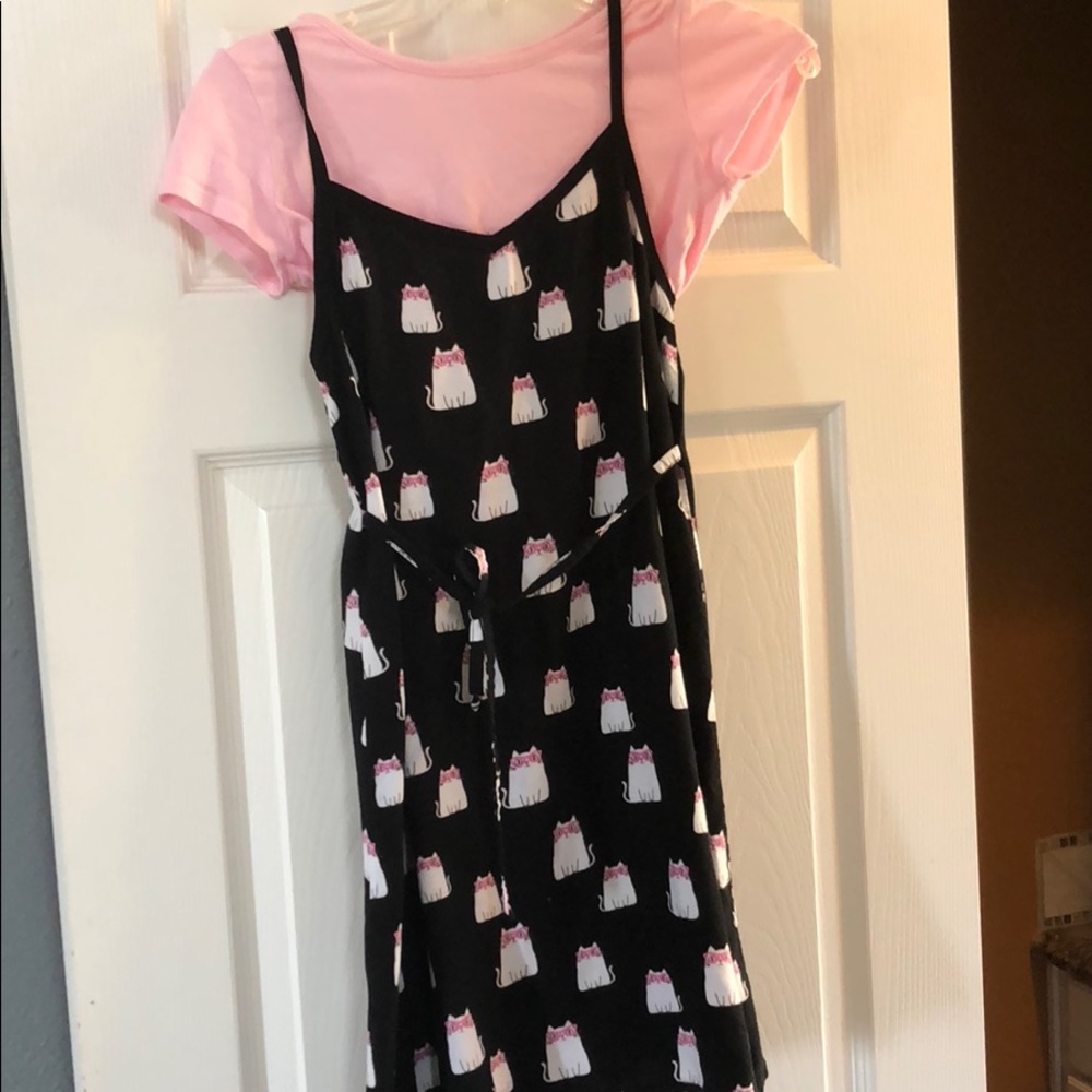 Cat in glasses girls dress from Justice!